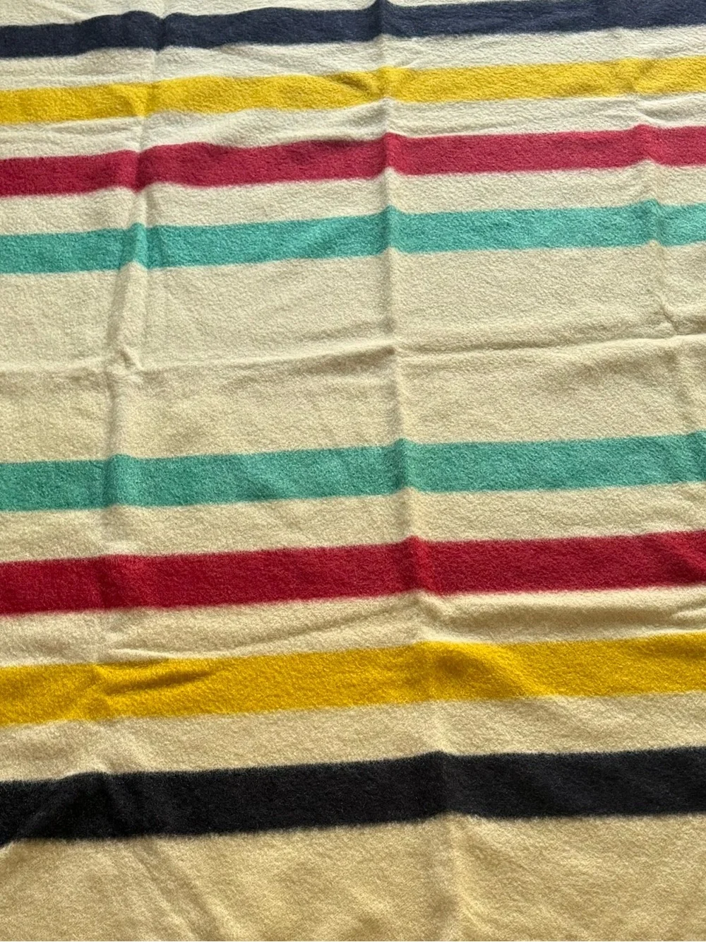 Vintage Hudson’s Bay Orange Label 3-1/2 Point Blanket 62 x 76